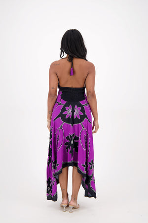 Batik print halter sundress