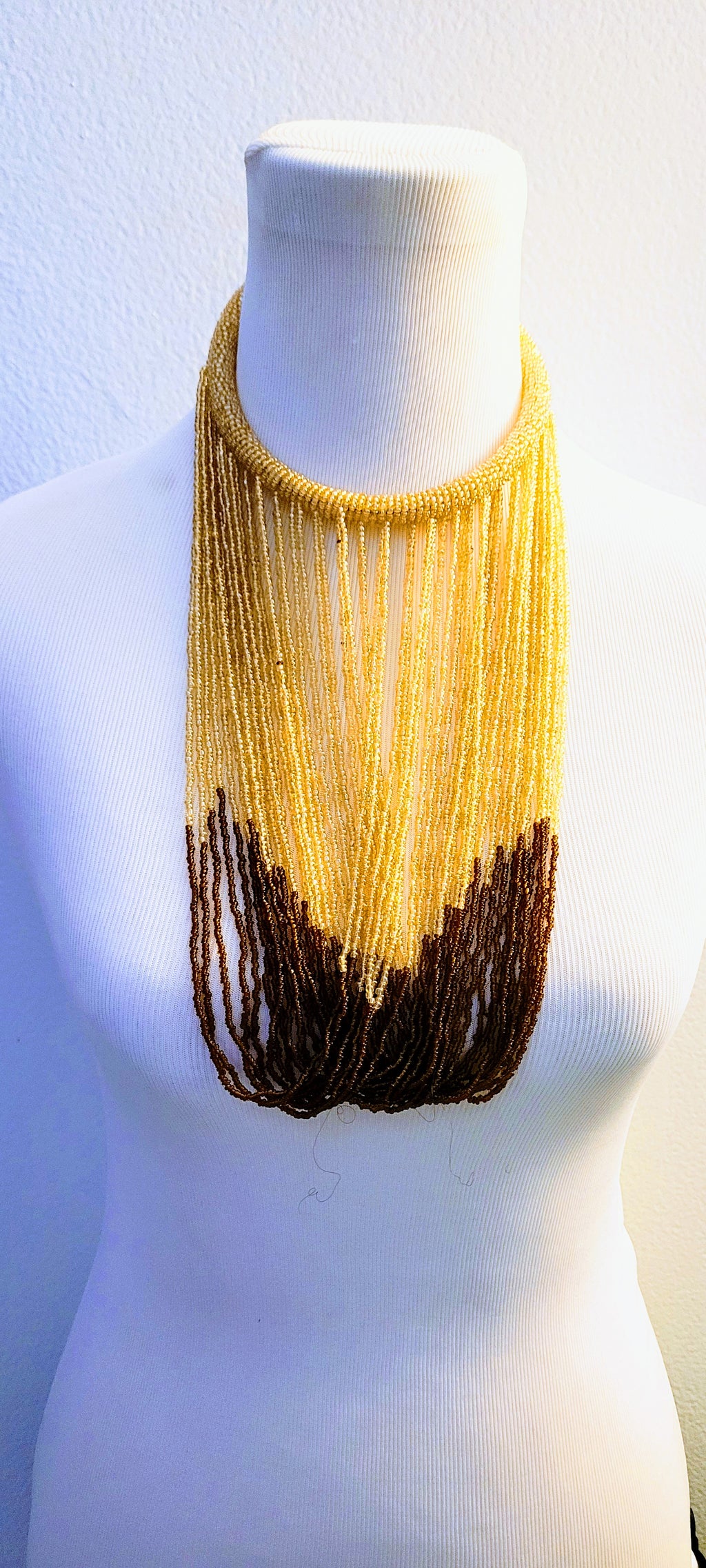 Mvua shanga Waterfall handmade Beaded Necklace