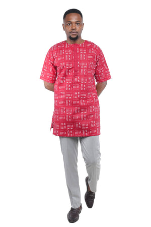 African Men's Short Sleeves Shirt