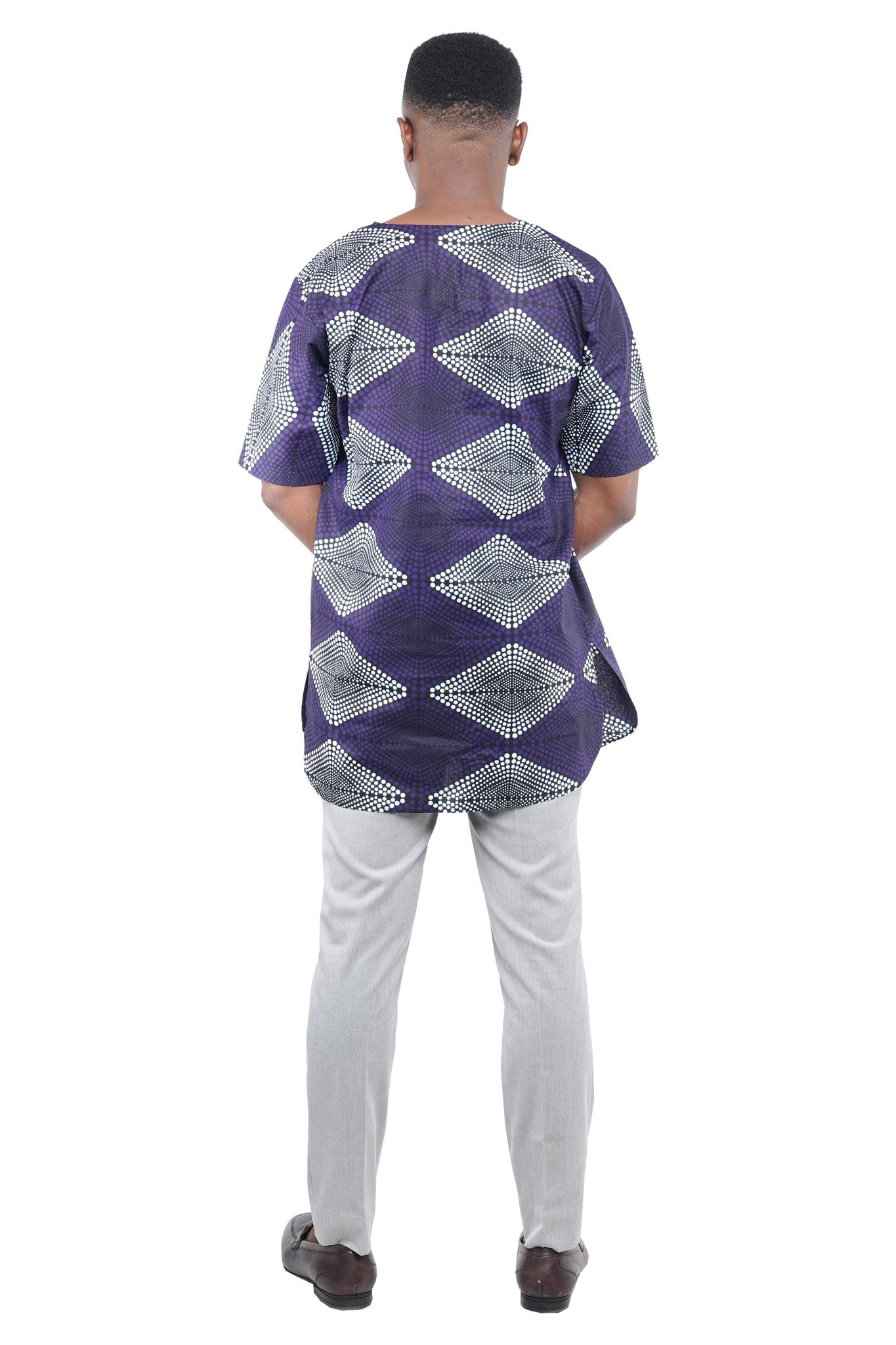 Traditional Ankara Men short sleeve summer Dashiki Shirt