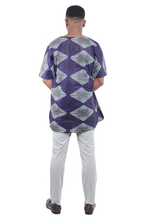 Traditional Ankara Men short sleeve summer Dashiki Shirt