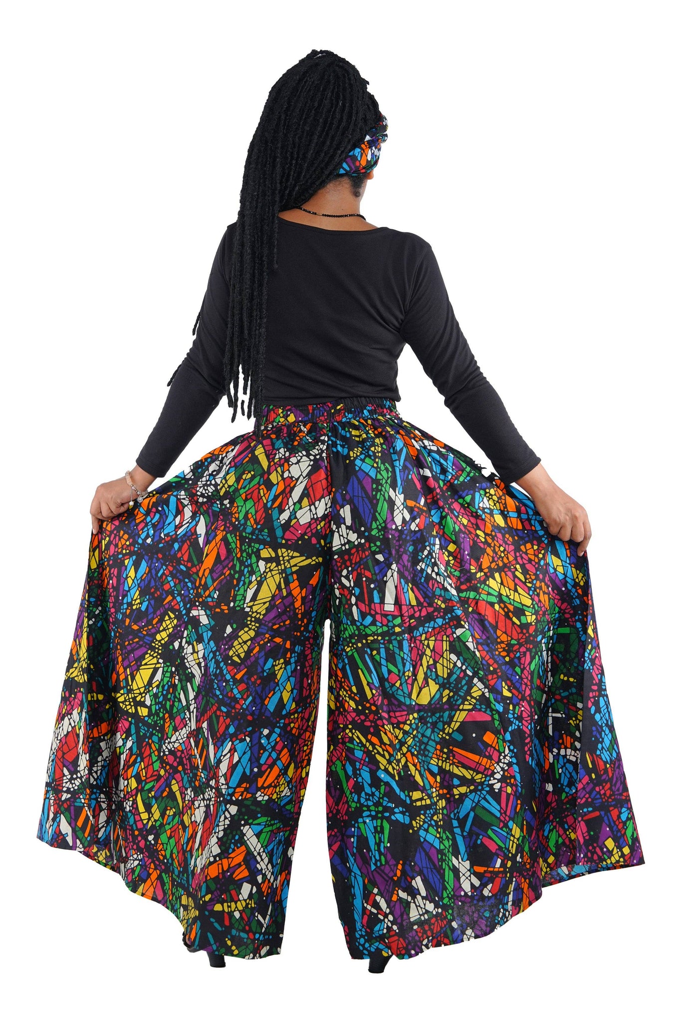 African Wide Palazzo multicolored Pants