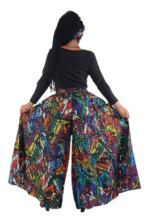 African Wide Palazzo multicolored Pants