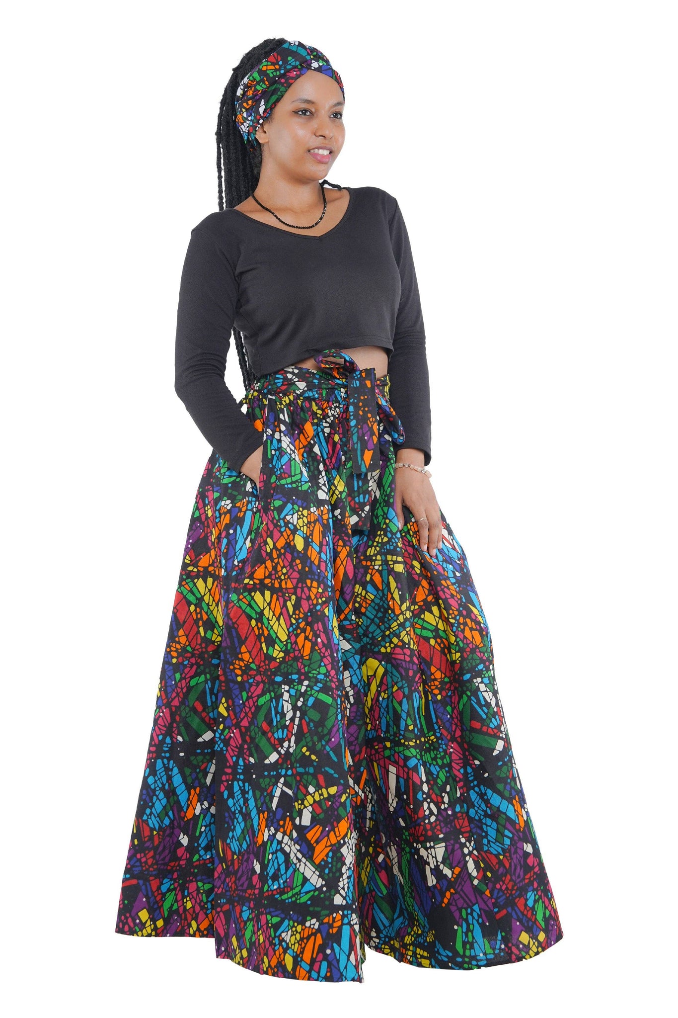 African Wide Palazzo multicolored Pants