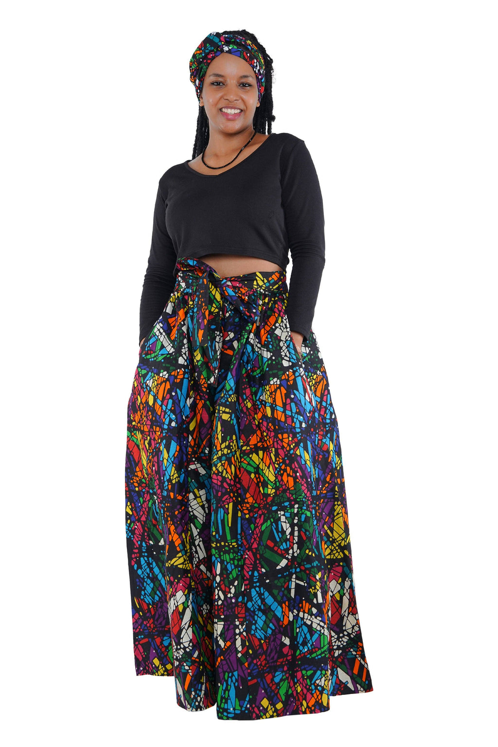African Wide Palazzo multicolored Pants