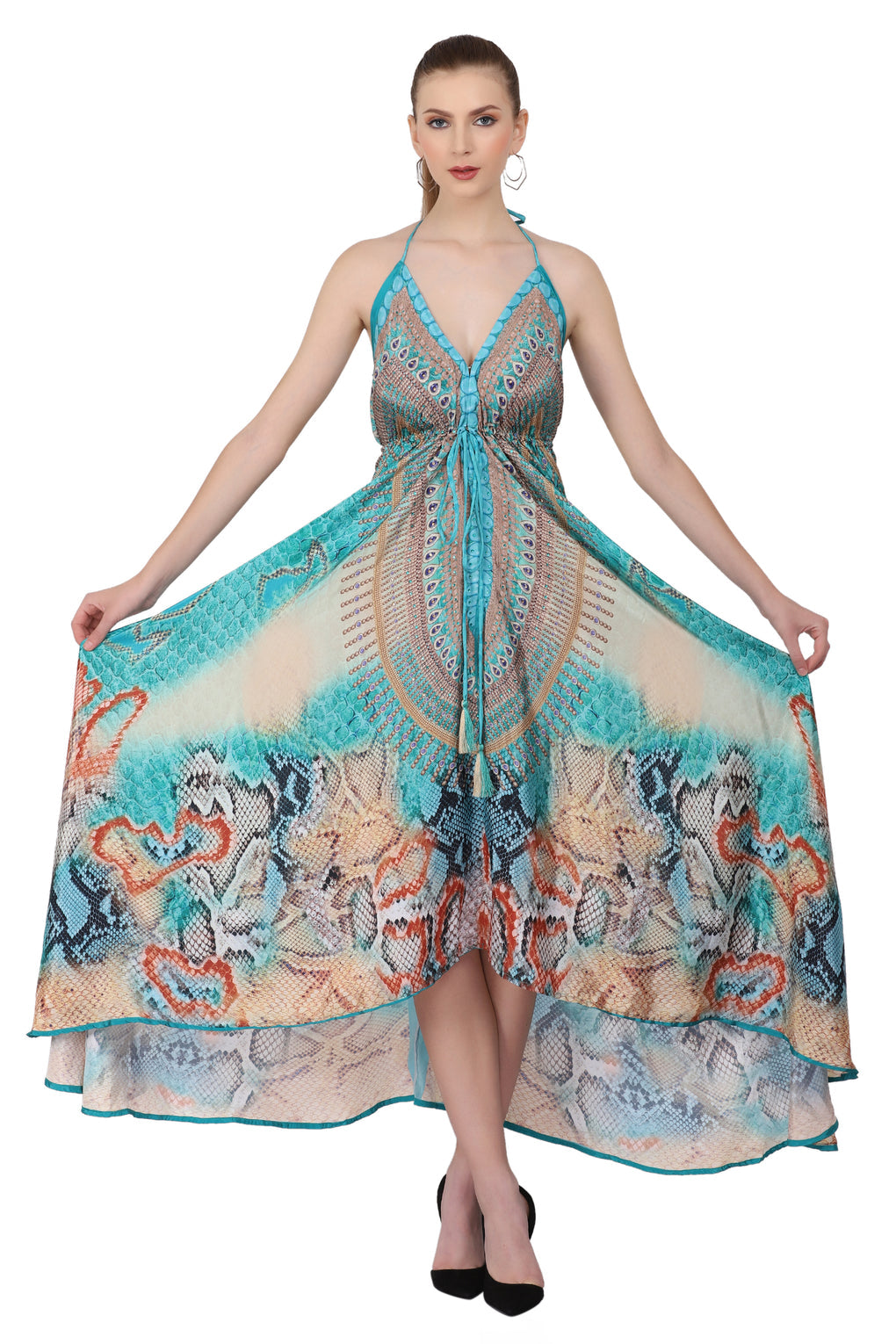 Printed multicolored sundress