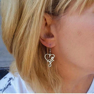 Faith symbol stainless steel earrings