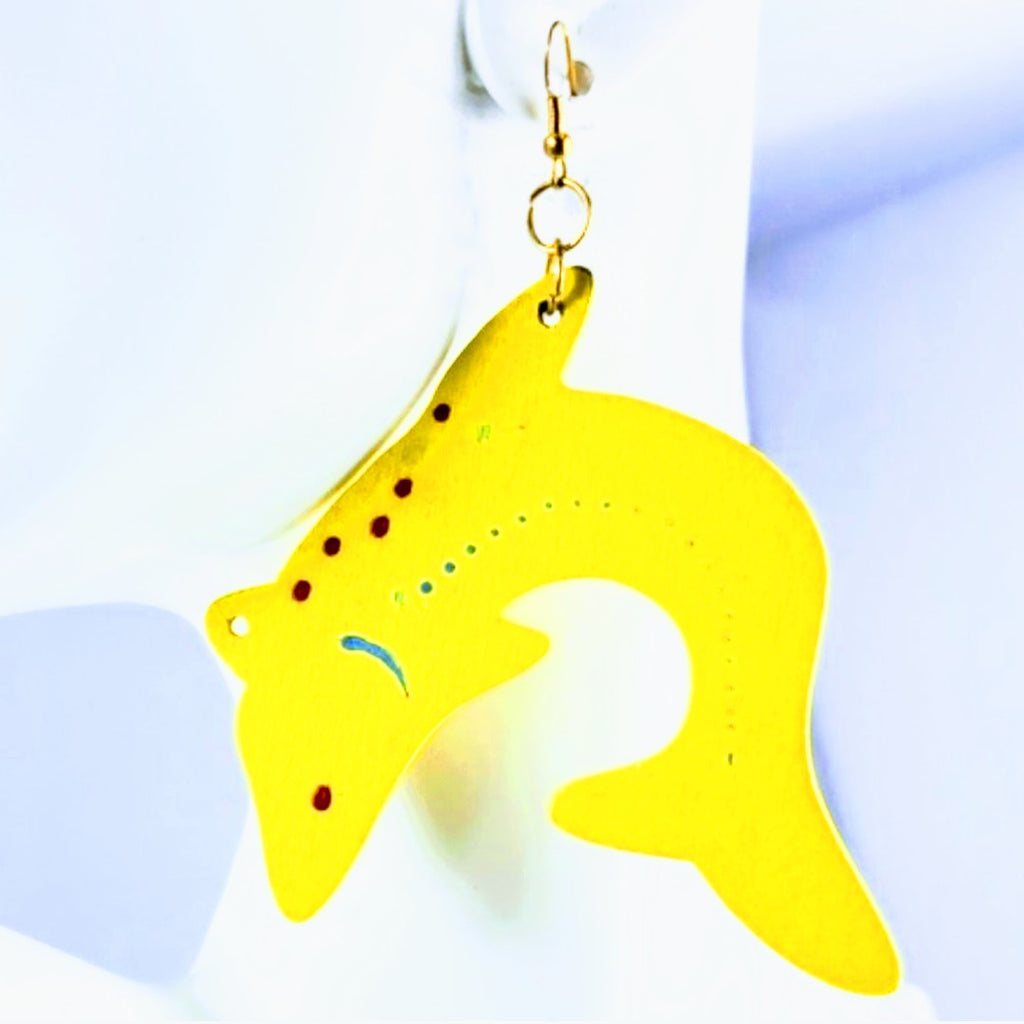 Basil wood handmade earrings