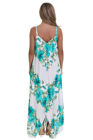 Floral print Beach sundress dress one size fit most