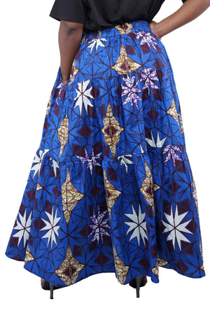 African Long Maxi Tiered Skirt