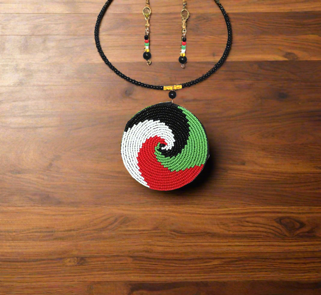 Shanga beaded necklace set