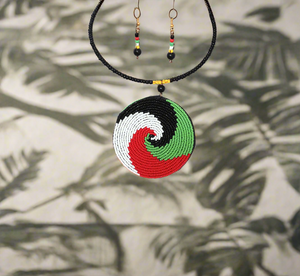 Shanga beaded necklace set