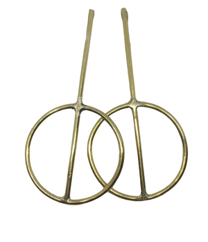 Kinshasha  Gold brass handmade Dangle Hook Earrings