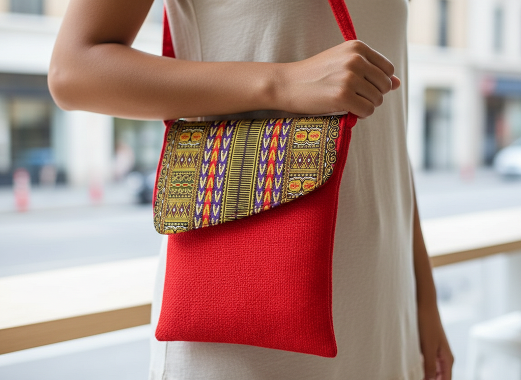 Close-up of bag details