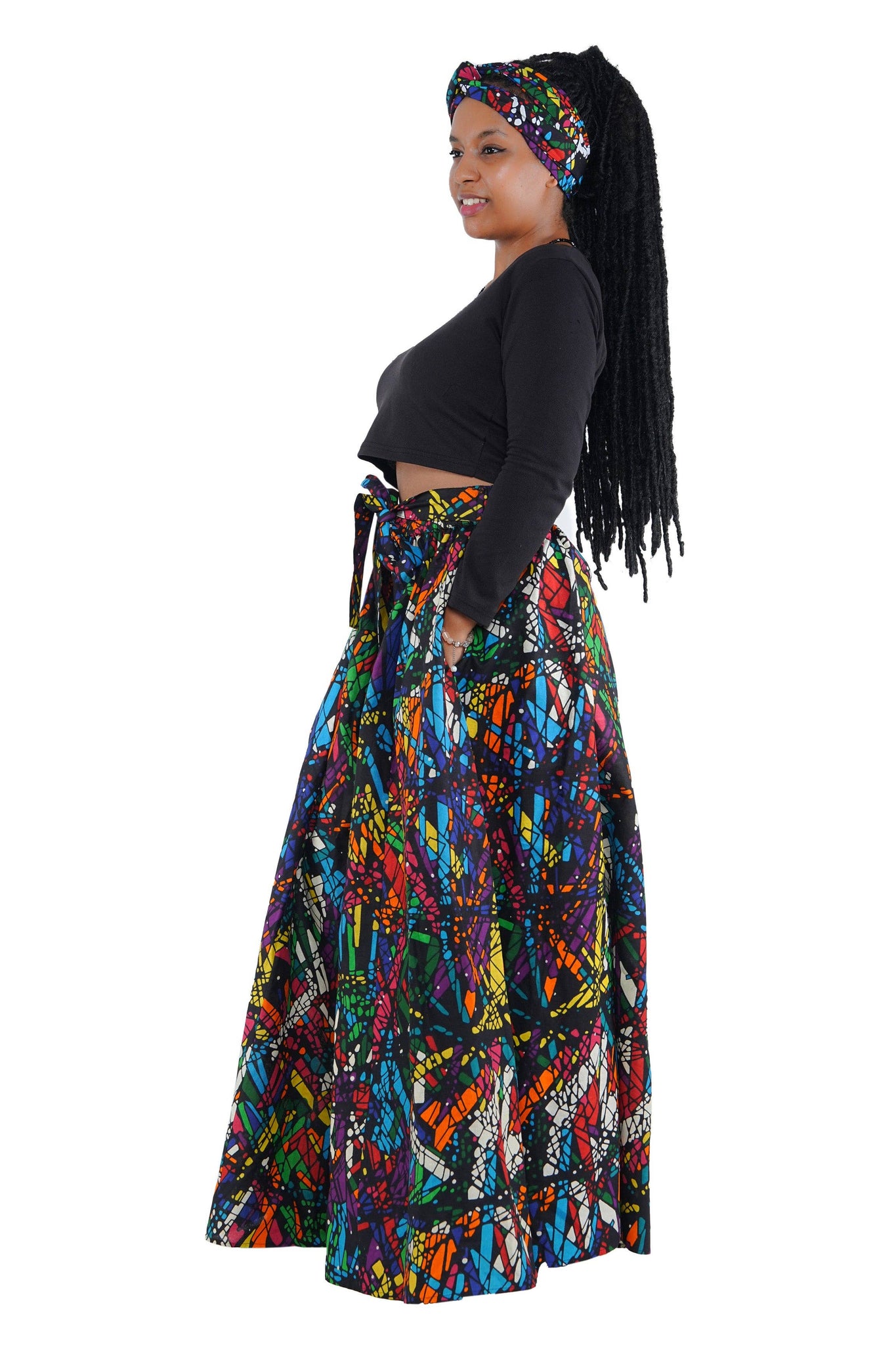African Wide Palazzo multicolored Pants