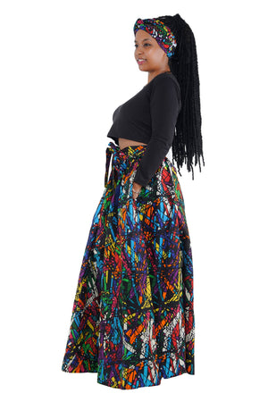 African Wide Palazzo multicolored Pants