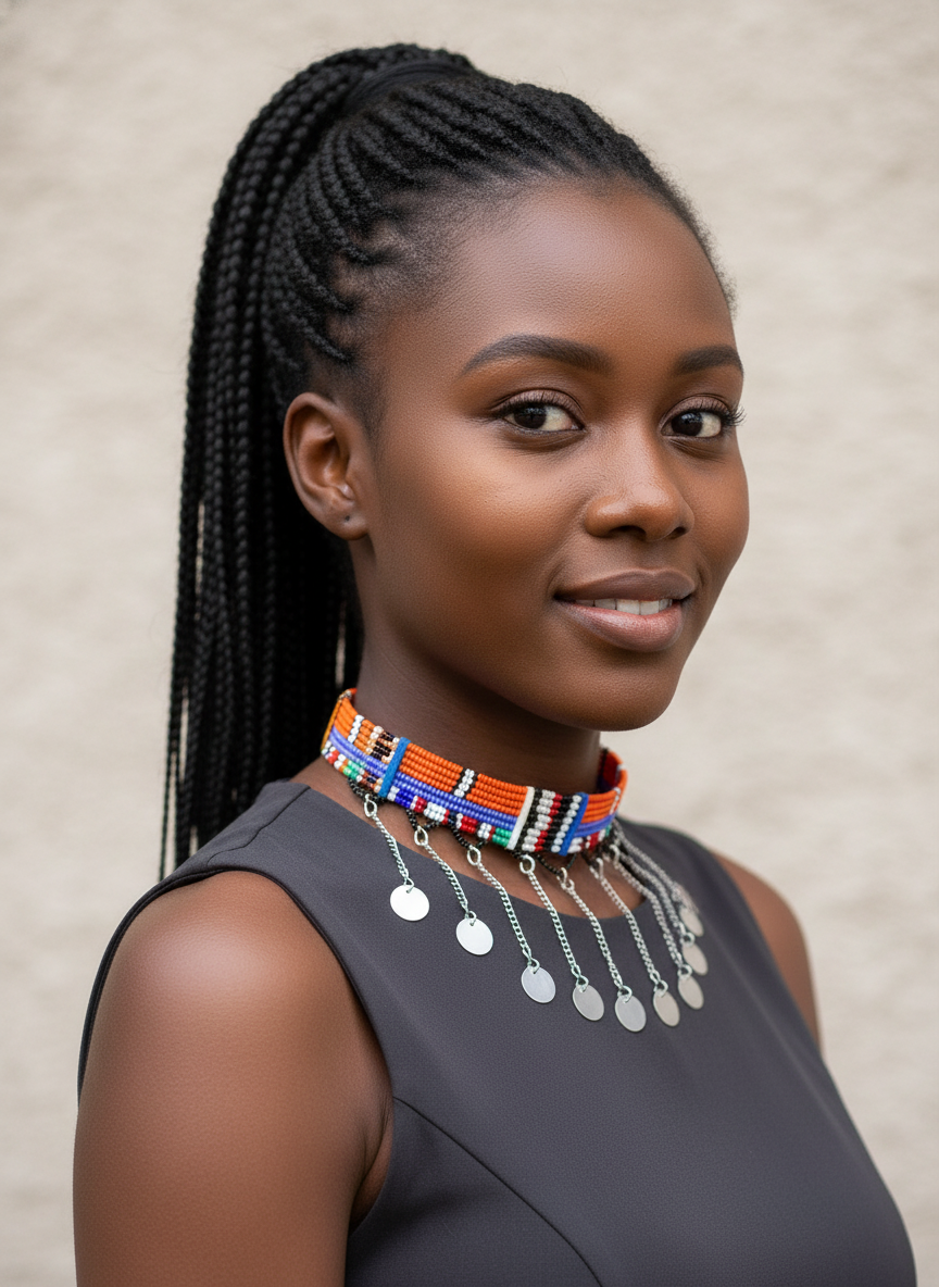 Maasai Beaded Necklace Choker - Handmade African Ethnic Jewelry