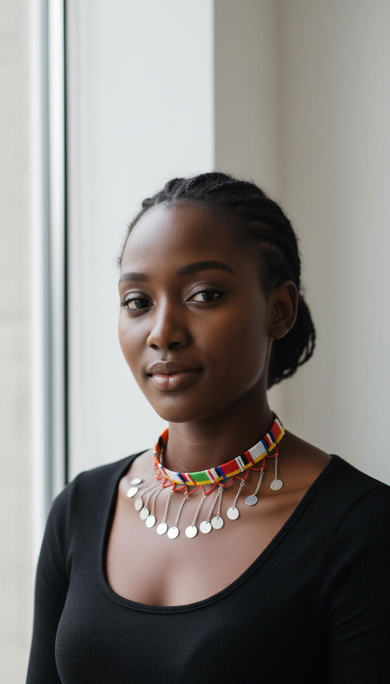 Maasai choker - front view