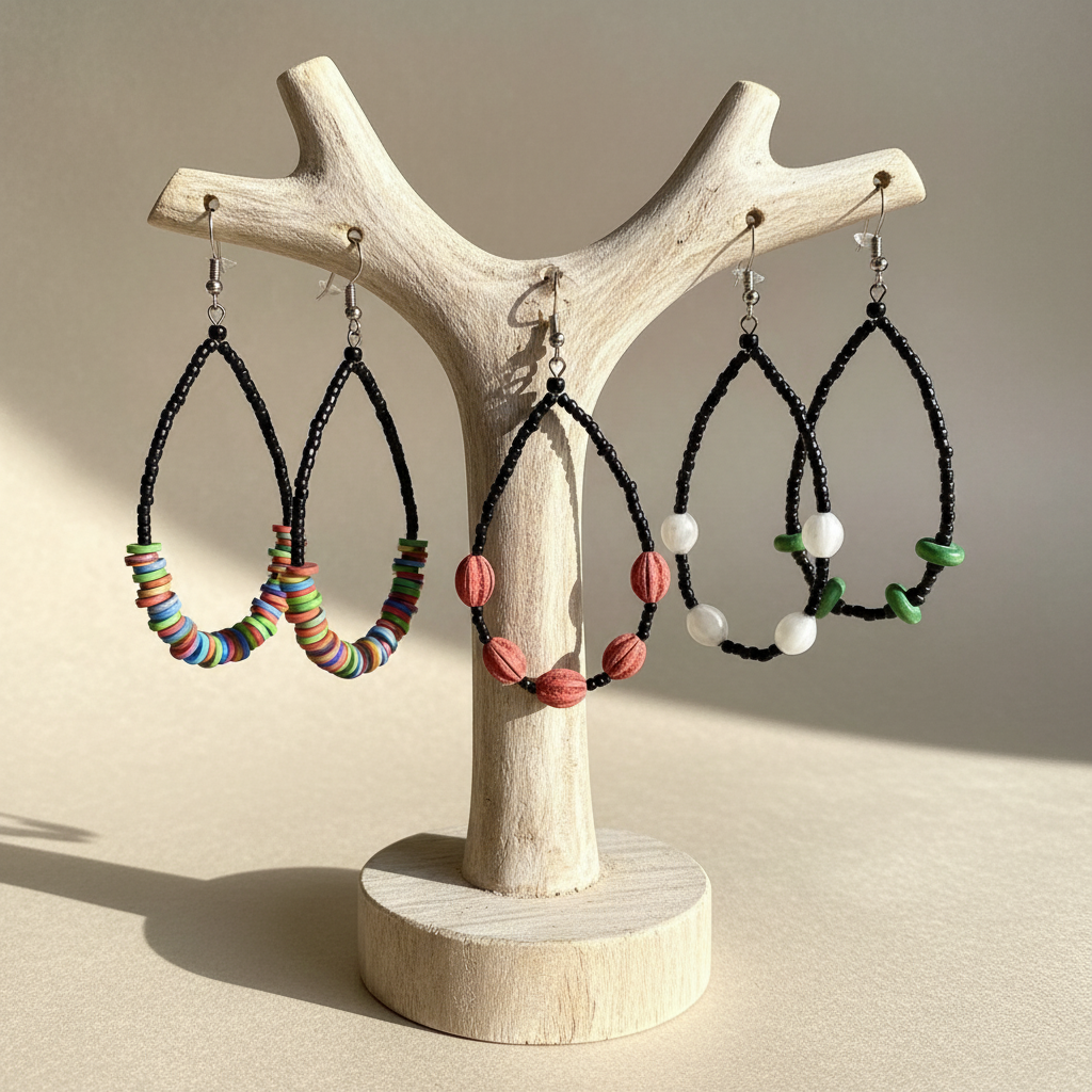 Rustic wooden stand display