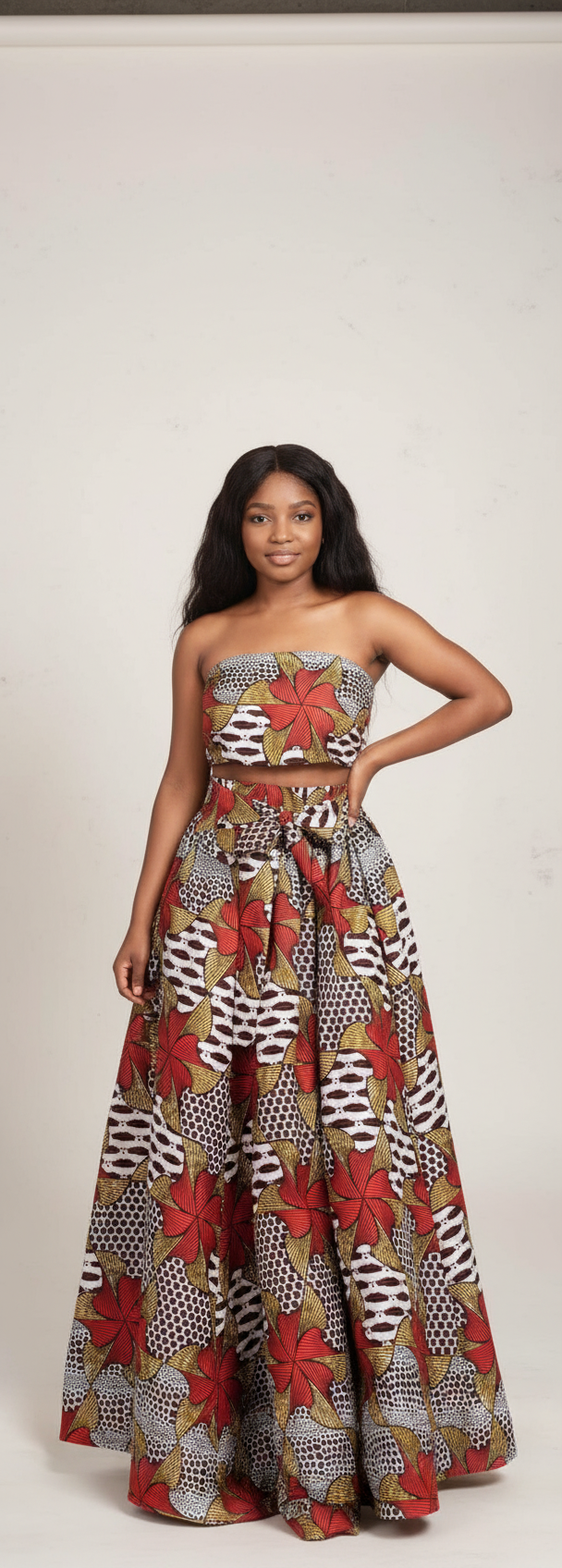 Studio shot with fitted top