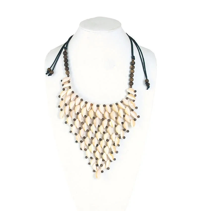 Zuri Cowrie shell pendant necklace