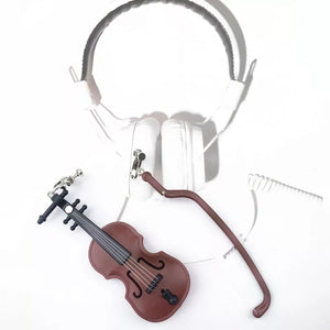 Handmade Irregular Violin Drop Earrings Women Retro Musical Instrument Dangle Earrings