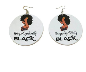 Statement Wood dangle drop Earrings