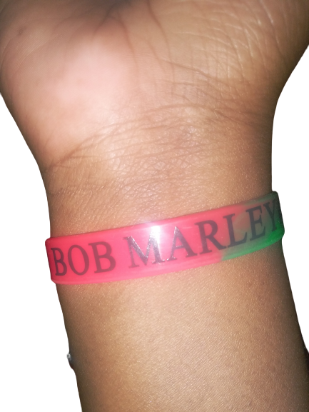 Bob Marley Silicone bracelet red green yellow Rasta Jamaica Reggae trendy wristband men women and unisex