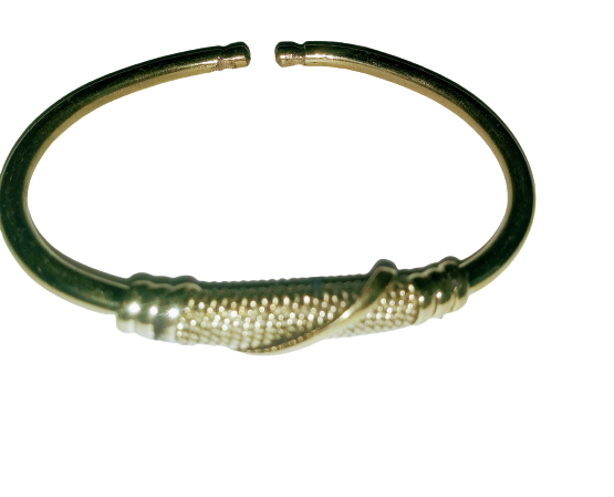 AFRICAN BRASS GOLD BRACELET BANGLE -JEWELRY