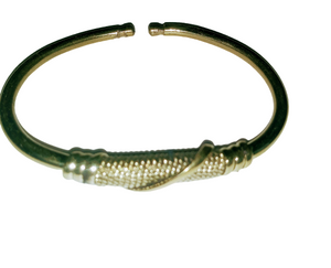 AFRICAN BRASS GOLD BRACELET BANGLE -JEWELRY