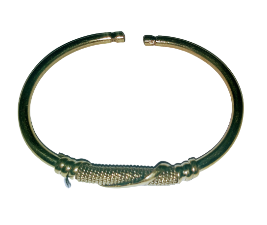 AFRICAN BRASS GOLD BRACELET BANGLE -JEWELRY