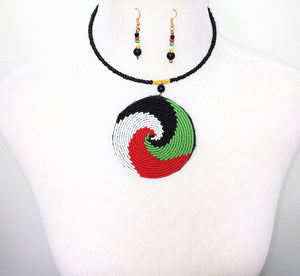 Shanga beaded necklace set