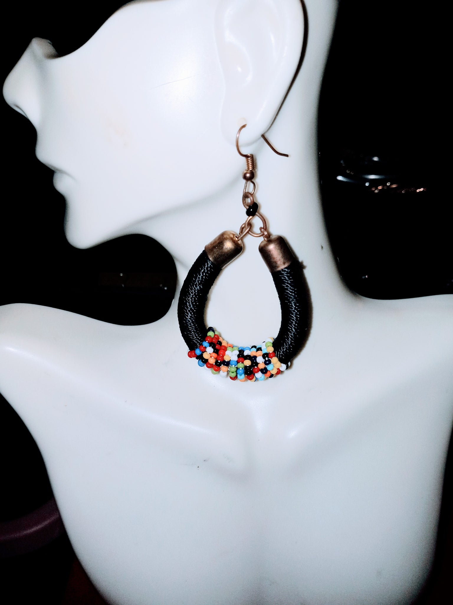 Penzi thread bead handmade dangle hook Earrings