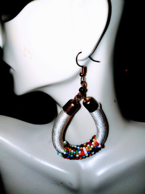 Penzi thread bead handmade dangle hook Earrings