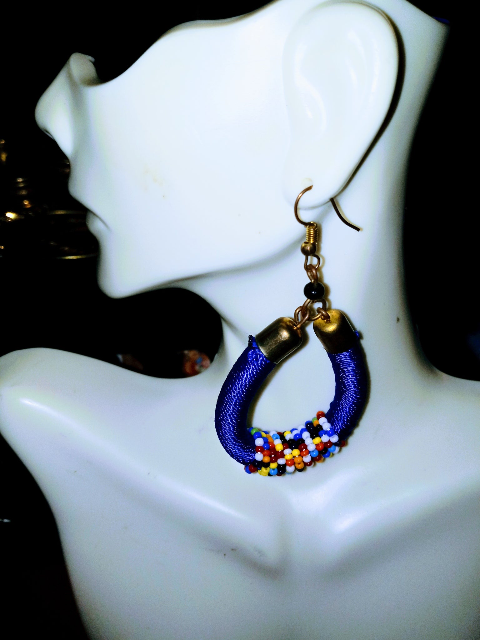 Penzi thread bead handmade dangle hook Earrings