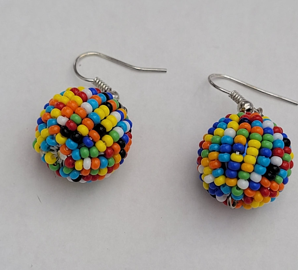 Halima Multicolored Handmade Seed Beads  earrings