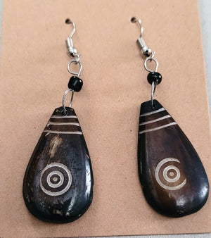 Kenya Batik  dangle hook Earrings