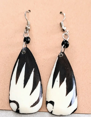 Tanzania Batik  dangle hook Earrings