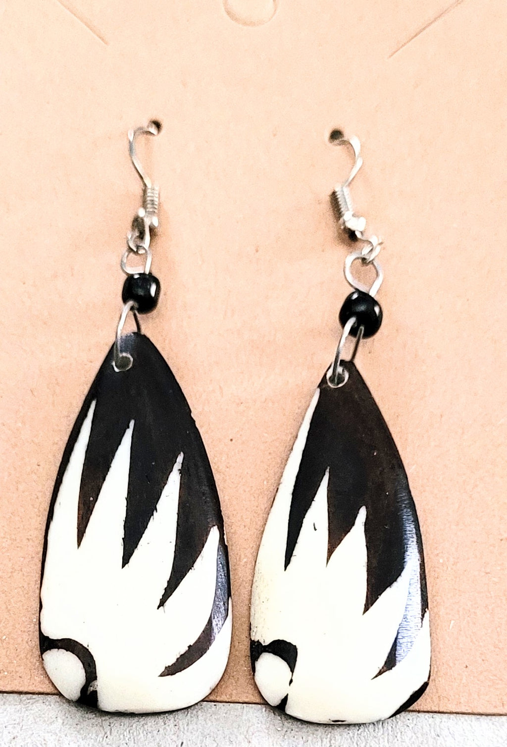 Tanzania Batik  dangle hook Earrings