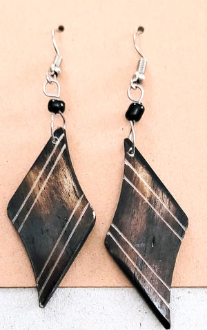 Kenya Batik  dangle hook Earrings