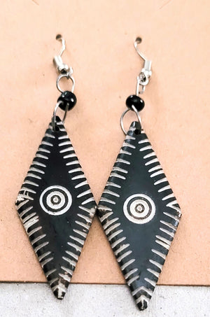 Kenya Batik  dangle hook Earrings