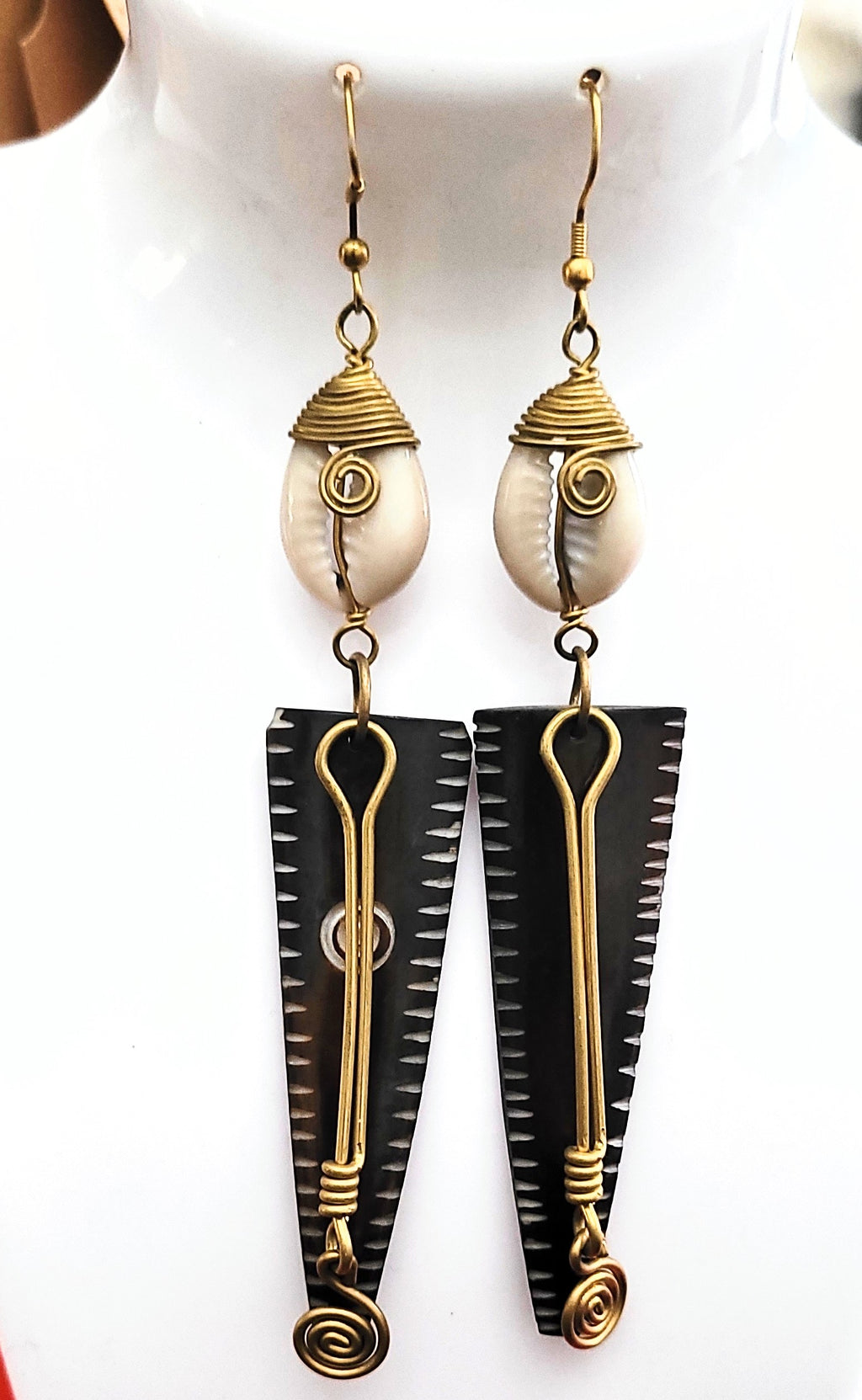 Jana Handmade batik dangle hook Earrings