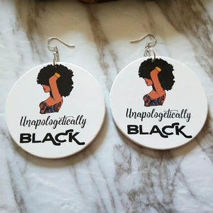 Statement Wood dangle drop Earrings