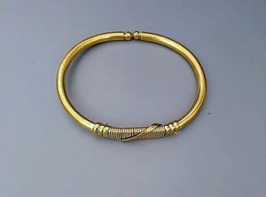 AFRICAN BRASS GOLD BRACELET BANGLE -JEWELRY