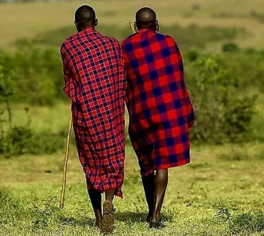 Maasai Shuka Blanket / Throw - African Wear Weather Unisex Picnic , Decoration