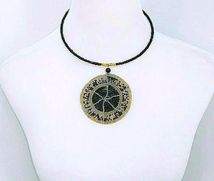 Shairi  Handmade Maasai Masai Beaded Tribal Colorful Circle pendant Necklace