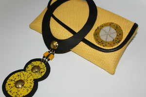 African maasai handmade fabric fold over bead  Beige clutch Handbag