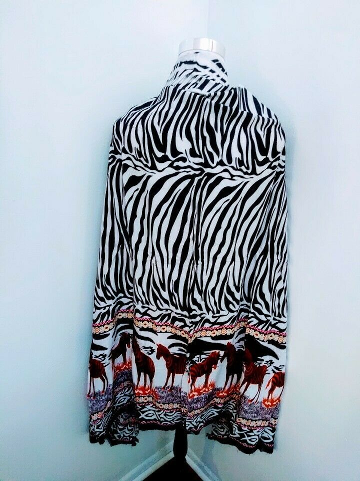 African  Beach sarong Kanga Leso Scarf Cotton Material Zebra multi