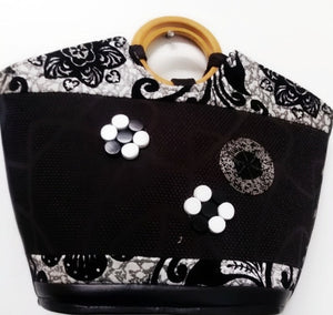 African Jute handwove top handle handbag