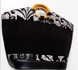 African Jute handwove top handle handbag